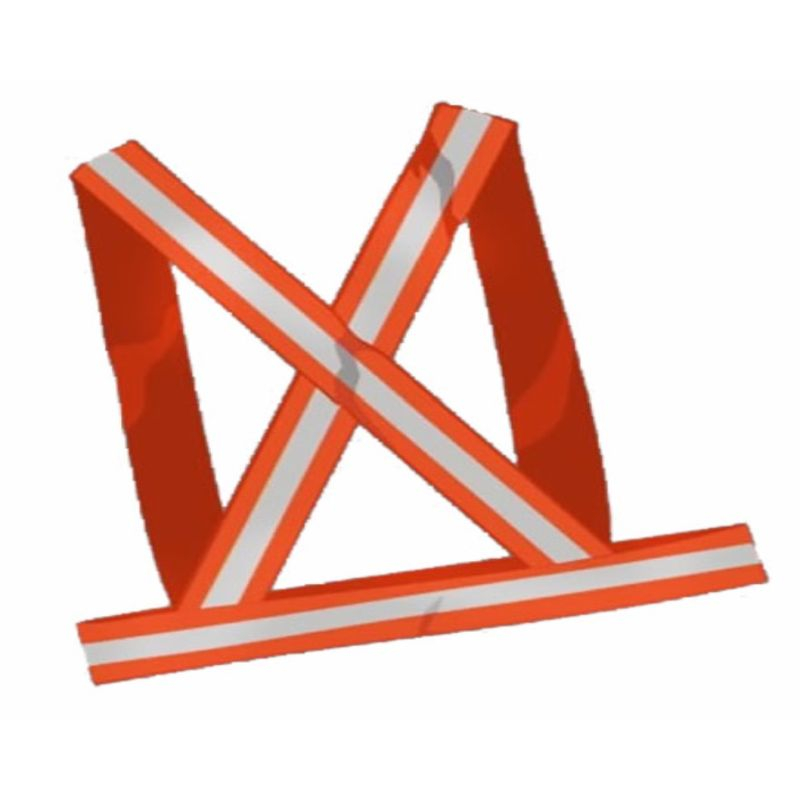 Bandolera Naranja Flúo PVC con Reflectivo