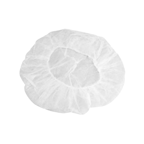 Cofia Plisada Descartable Fliselina Blanca 20 grs