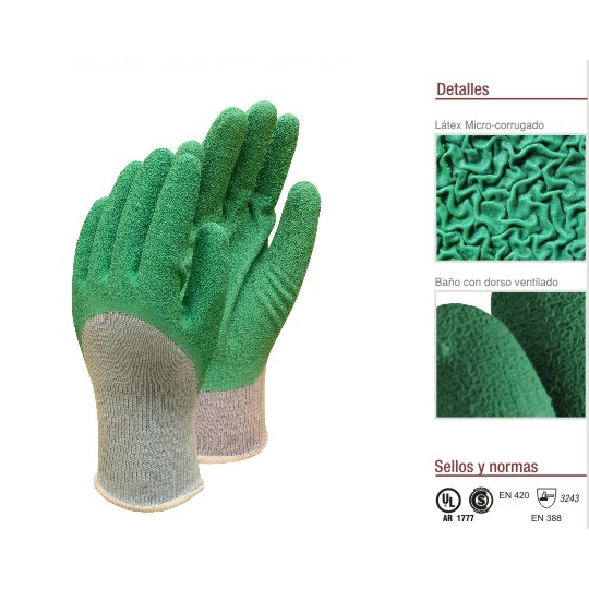 Par Guante Tejido Algodón / Poliester G7 para Frio Baño Látex Espumado 3/4 IRAM